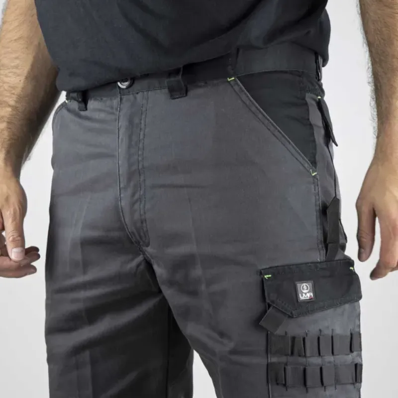 Bermuda de travail 4 poches polyester coton gris noir 38 à 52*LMA Sale