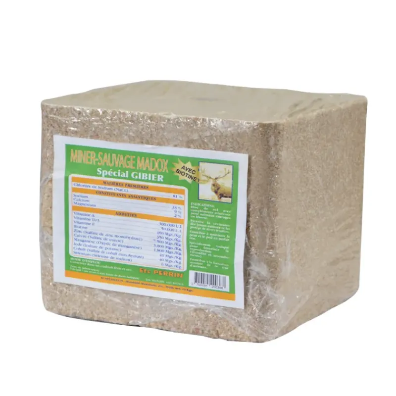 Bloc de Sel enrichi en minéraux pour Grand gibier 10kg à l'unité*Perrin Madox