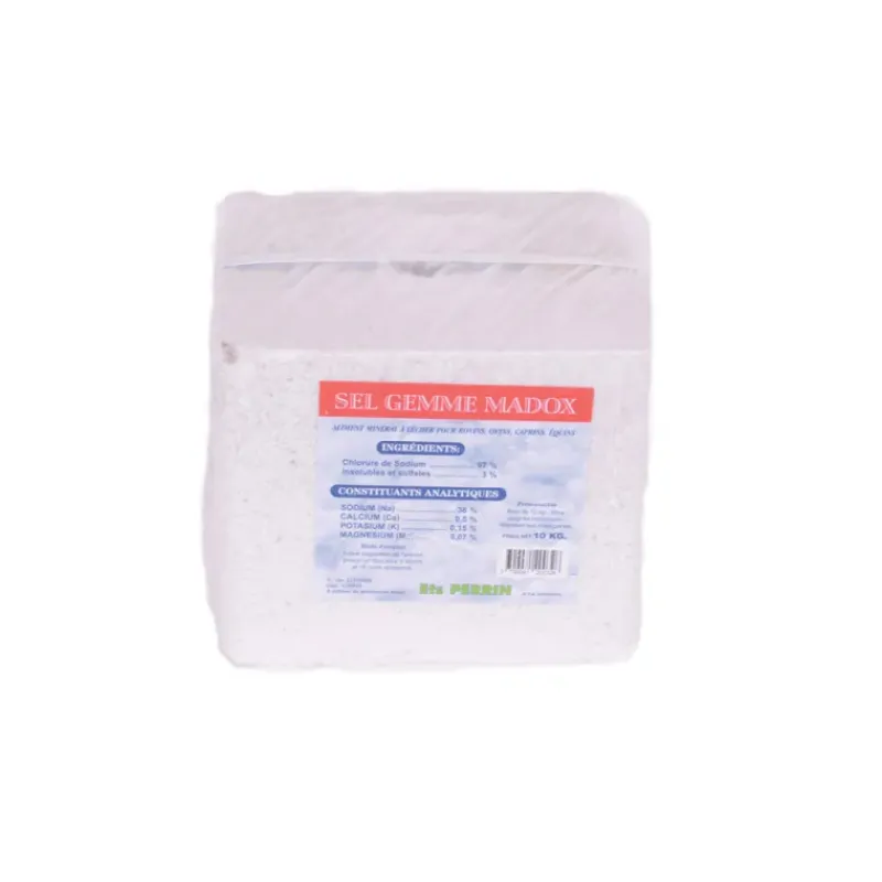 Bloc Sel gemme tout animal, complément alimentaire 10kg*Perrin Madox