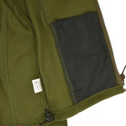 Blouson Polaire Brodé polyester kaki marron taille M à 4XL*Percussion New