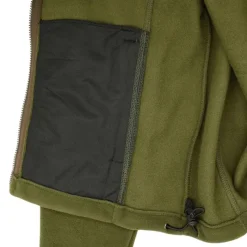 Blouson Polaire Brodé polyester kaki marron taille M à 4XL*Percussion New