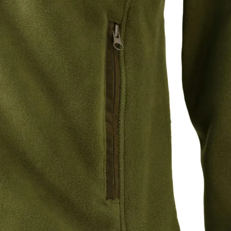 Blouson Polaire Brodé polyester kaki marron taille M à 4XL*Percussion New