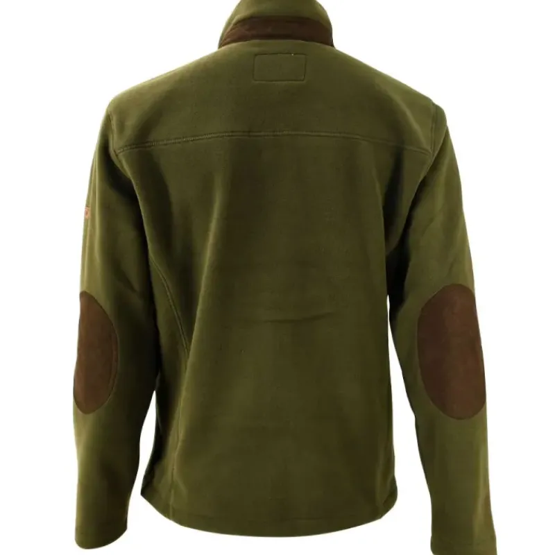 Blouson Polaire Brodé polyester kaki marron taille M à 4XL*Percussion New