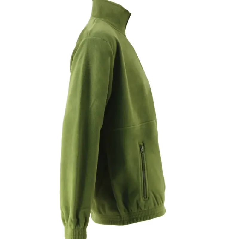 Blouson polaire broderie canard 2 poches polyester kaki M à 3XL* Outlet