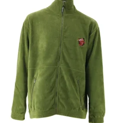 Blouson polaire broderie sanglier 2 poches polyester kaki M à 3XL*