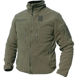 Blouson polaire homme vert - Col montant - 390 g/m² - DCA France* Discount