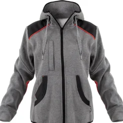 Blouson travail à capuche femme 2 poches molletonné gris XS à 2XL*LMA Hot