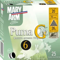 Boite de 25 cartouches PUMA bourre grasse 20/70 26g*MARY ARM
