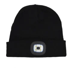 Bonnet lampe amovible 4 leds 1W 80lm polyester noir 27,5x21cm* Clearance