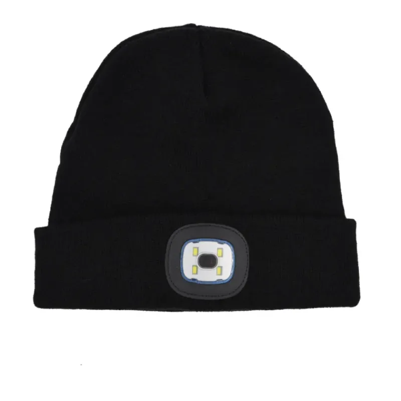 Bonnet lampe amovible 4 leds 1W 80lm polyester noir 27,5x21cm* Clearance