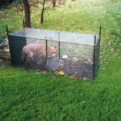 Boîte à fauves pliable 2 entrées maille carrée 100x25x30cm* Online