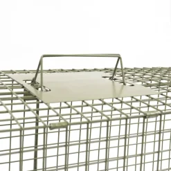 Boîte à fauves pliable 2 entrées maille carrée 100x30x35cm* Discount