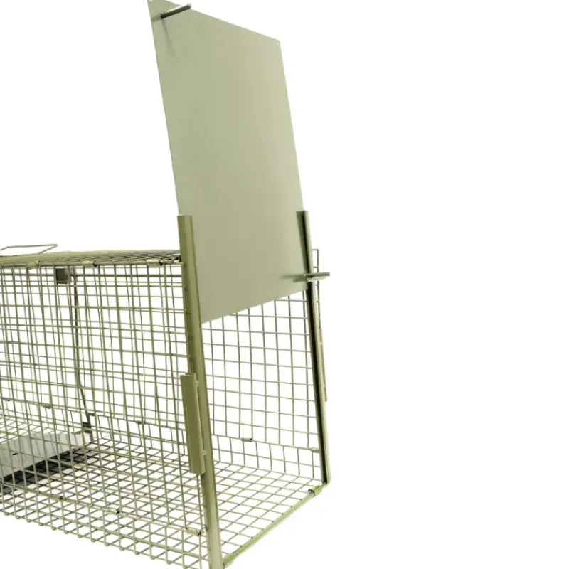 Boîte à fauves pliable 2 entrées maille carrée 100x30x35cm* Discount