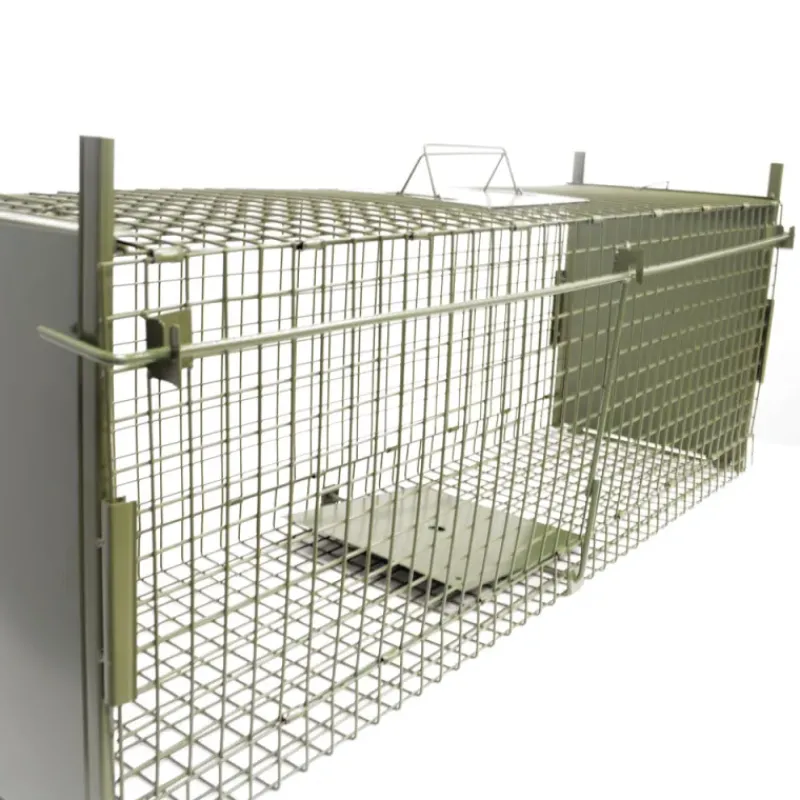 Boîte à fauves pliable 2 entrées maille carrée 100x30x35cm* Discount