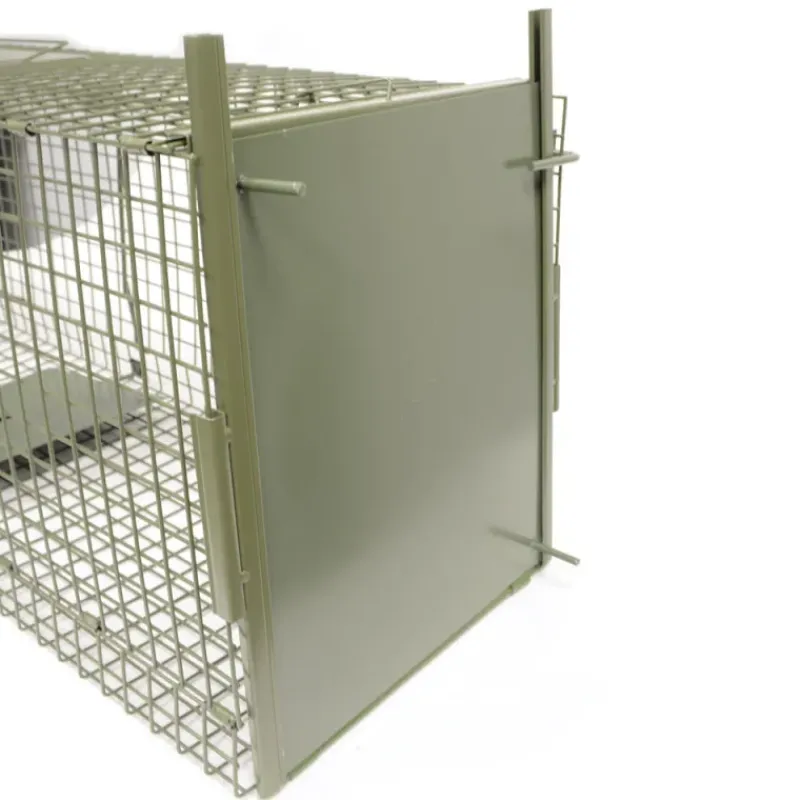 Boîte à fauves pliable 2 entrées maille carrée 100x30x35cm* Discount