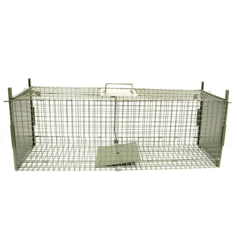 Boîte à fauves pliable 2 entrées maille carrée 160x55x50cm* Outlet