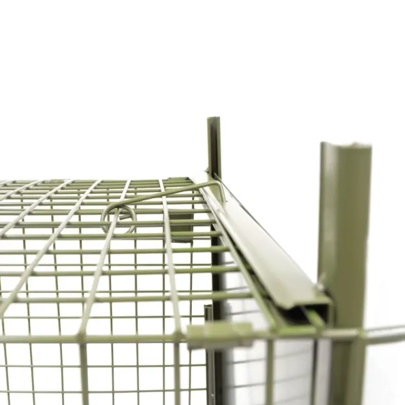 Boîte à fauves pliable 2 entrées maille carrée 160x55x50cm* Outlet