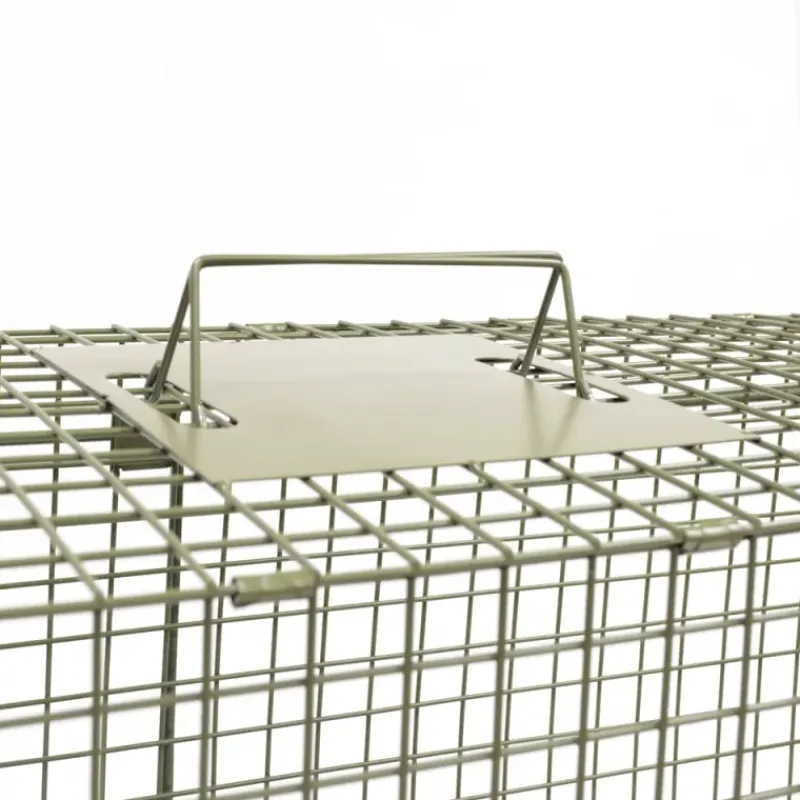 Boîte à fauves pliable 2 entrées maille carrée 160x55x50cm* Outlet