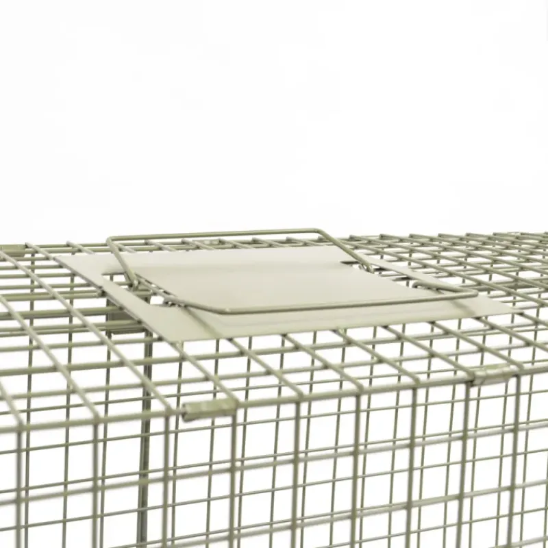 Boîte à fauves pliable 2 entrées maille carrée 160x55x50cm* Outlet