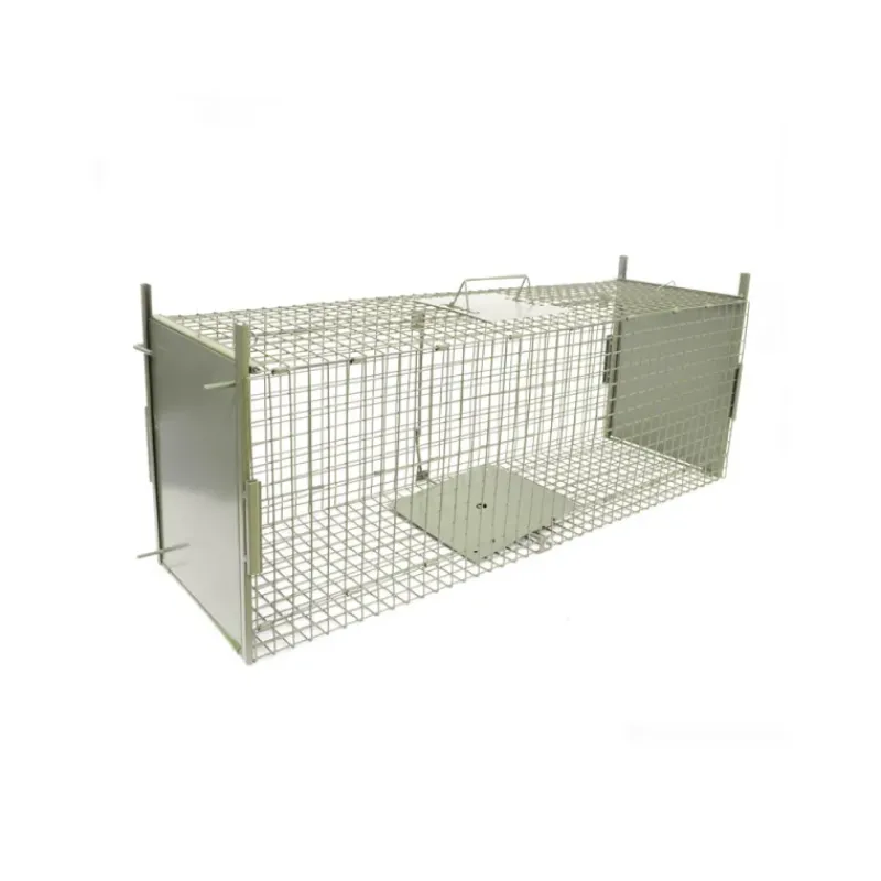 Boîte à fauves pliable 2 entrées maille carrée 160x55x50cm* Outlet