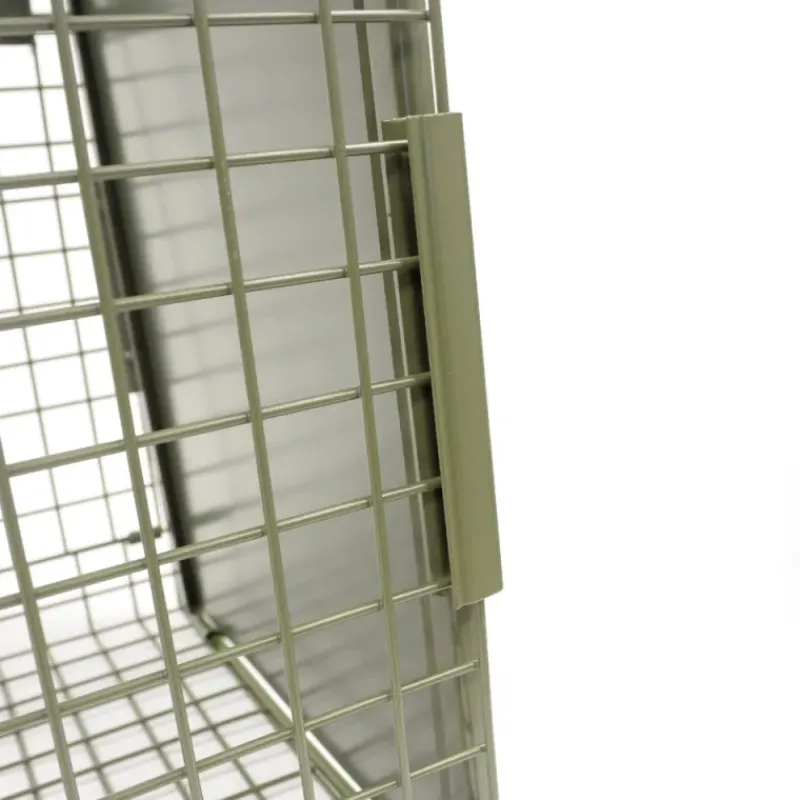 Boîte à fauves pliable 2 entrées maille carrée 160x55x50cm* Outlet