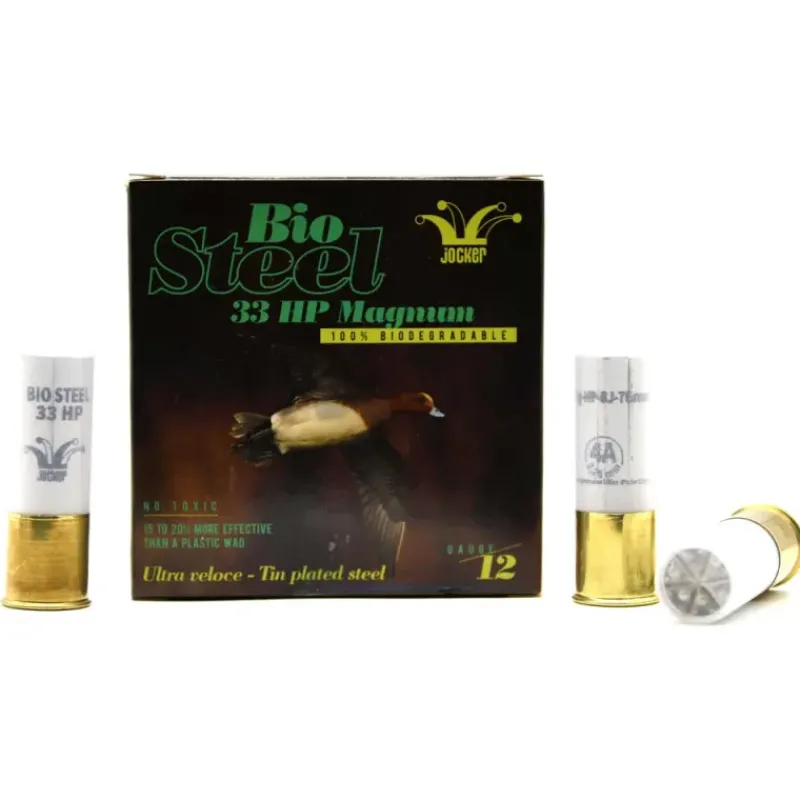 Boîte de 25 cartouches Bio Steel 33 HP Magnum 12/76 33g*Jocker