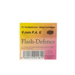 Boîte de 10 munitions Flash Défense avec sûreté manuelle 9mm*