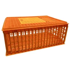 Boîte de Transport pour Volailles en Polyéthylène Haute Densité - 74x54x27 cm Orange*