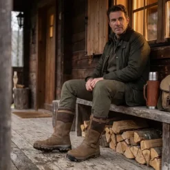 Bottes chasse cuir marron fourrée Iceland Gore-Tex + sac*Chiruca Hot