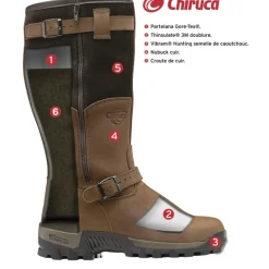 Bottes chasse Iceland Gore-Tex cuir marron fourrées*Chiruca New