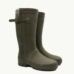 Bottes de chasse Alaska soufflet Zip caoutchouc kaki 39 à 47*TeamWood