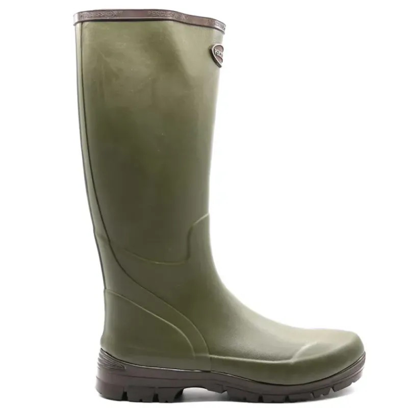 Bottes Marly antidérapantes caoutchouc naturel kaki 37 à 48*Percussion