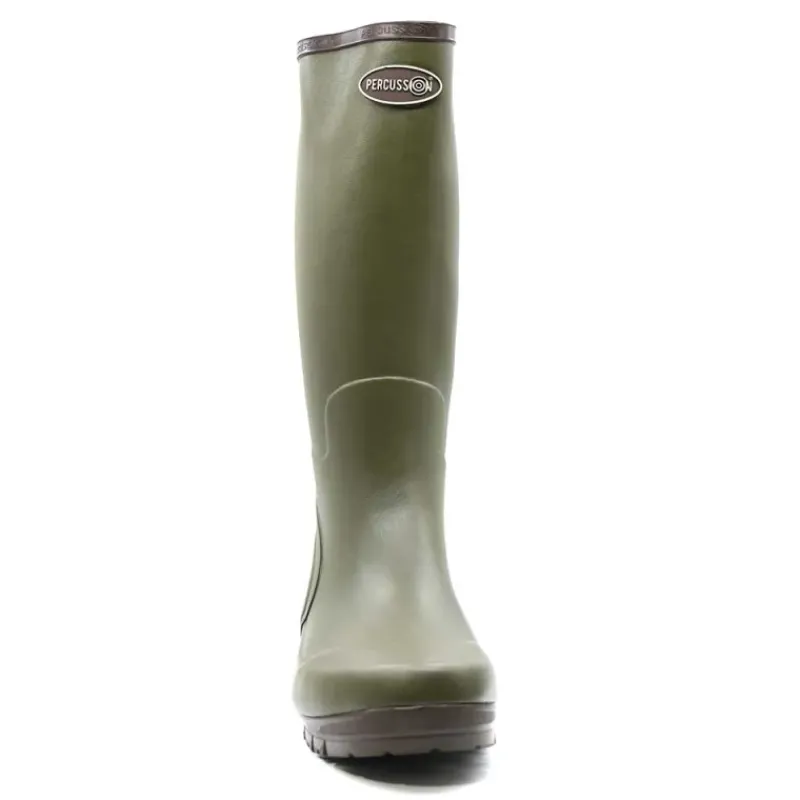 Bottes Marly antidérapantes caoutchouc naturel kaki 37 à 48*Percussion