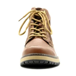 Bottines à lacets marron PU microfibre doublure polaire* Discount