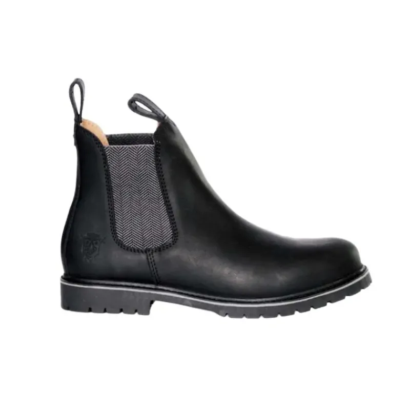 Bottines Chelsea Brighton cuir noir 40 à 47*Heritage Farmer Discount