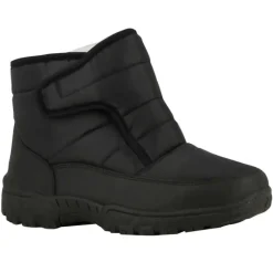 Bottines femme noires fourrées à scratch du 36 au 41*