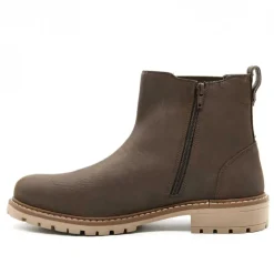 Bottines Touk Cuir Zip marron 40 à 46*Ayoka Sale
