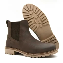 Bottines Touk Cuir Zip marron 40 à 46*Ayoka Sale