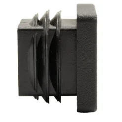 Bouchon rectangulaire 25x25x1/2 noir* Clearance