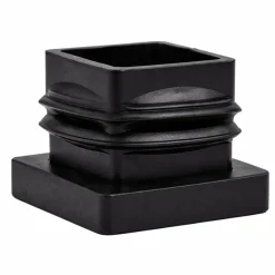 Bouchon rectangulaire 25x25x1/2 noir* Clearance