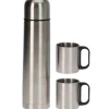 Bouteille isolante acier inox 1L 8x31,7cm + 2 tasses 180ml*