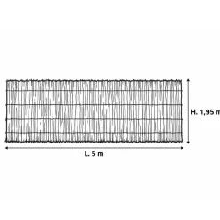 Brande de bruyère naturelle Largeur 5 m Hauteur 1.95 m* Online