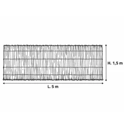 Brande de bruyère naturelle Largeur 5 m Hauteur 1.5 m*