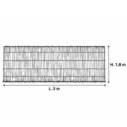 Brande de bruyère naturelle Largeur 3 m Hauteur 1.8 m* Outlet