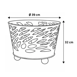 Brasero en métal Ø39xH32 cm* Clearance
