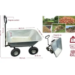 Brouette Basculante 75 Litres* Hot