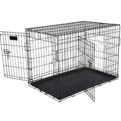 Cage métal grillagée avec plateau noir 122 x 75 x 82 cm* New