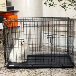 Cage métal grillagée avec plateau noir 107x70x75cm* Best