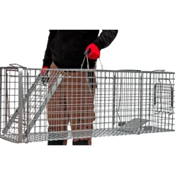 Cage-piège Hardy 3 ressorts trappe 60° 120x34x42cm* Sale