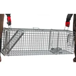 Cage-piège Hardy 3 ressorts trappe 60° 120x34x42cm* Sale